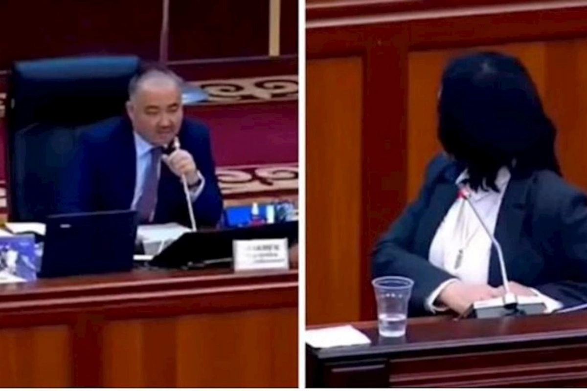 Qırğızıstanda nazirin rusca danışması spikeri özündən çıxardı
