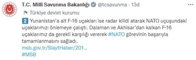 Yunanıstan F-16-ları Egey dənizində Türkiyə təyyarələrinə hücum etdi — FOTO Yunanıstan F-16-ları Egey dənizində Türkiyə təyyarələrinə hücum etdi — FOTO