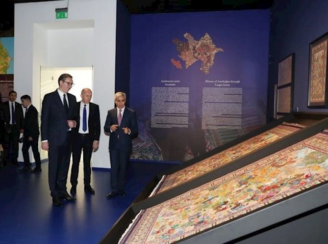 Serbiya Prezidenti Heydər Əliyev Mərkəzi ilə tanış olub — FOTO