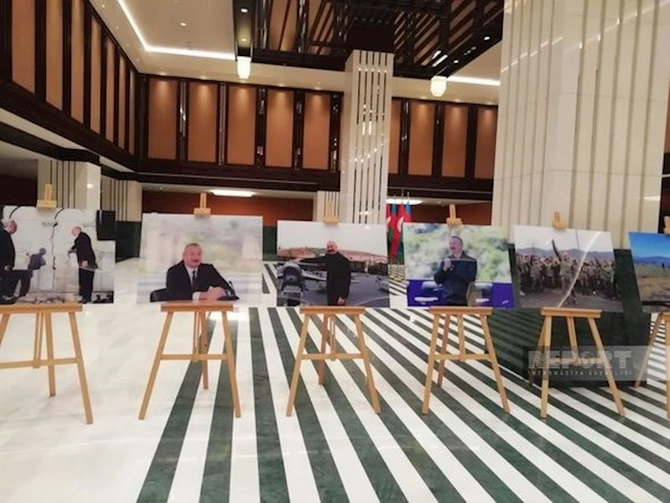 Türkiyə Prezident Administrasiyasında İlham Əliyevlə bağlı fotosərgi nümayiş olundu — FOTO