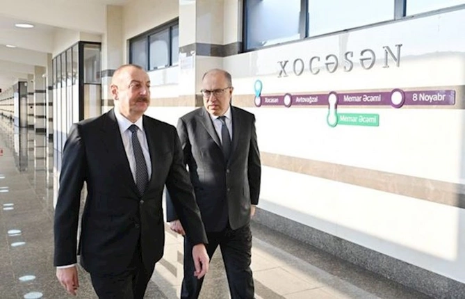 İlham Əliyev “Xocəsən” metro stansiyasının açılışında iştirak edib — YENİLƏNİB (FOTO)
