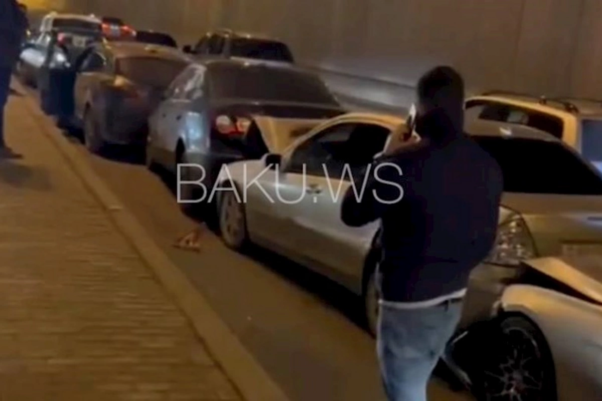 “Dərnəgül yolu”nda ağır qəza — 9 maşın toqquşdu (VİDEO)
