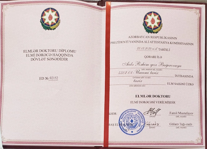 İsa Qəmbərin xanımı elmlər doktoru oldu — FOTOLAR