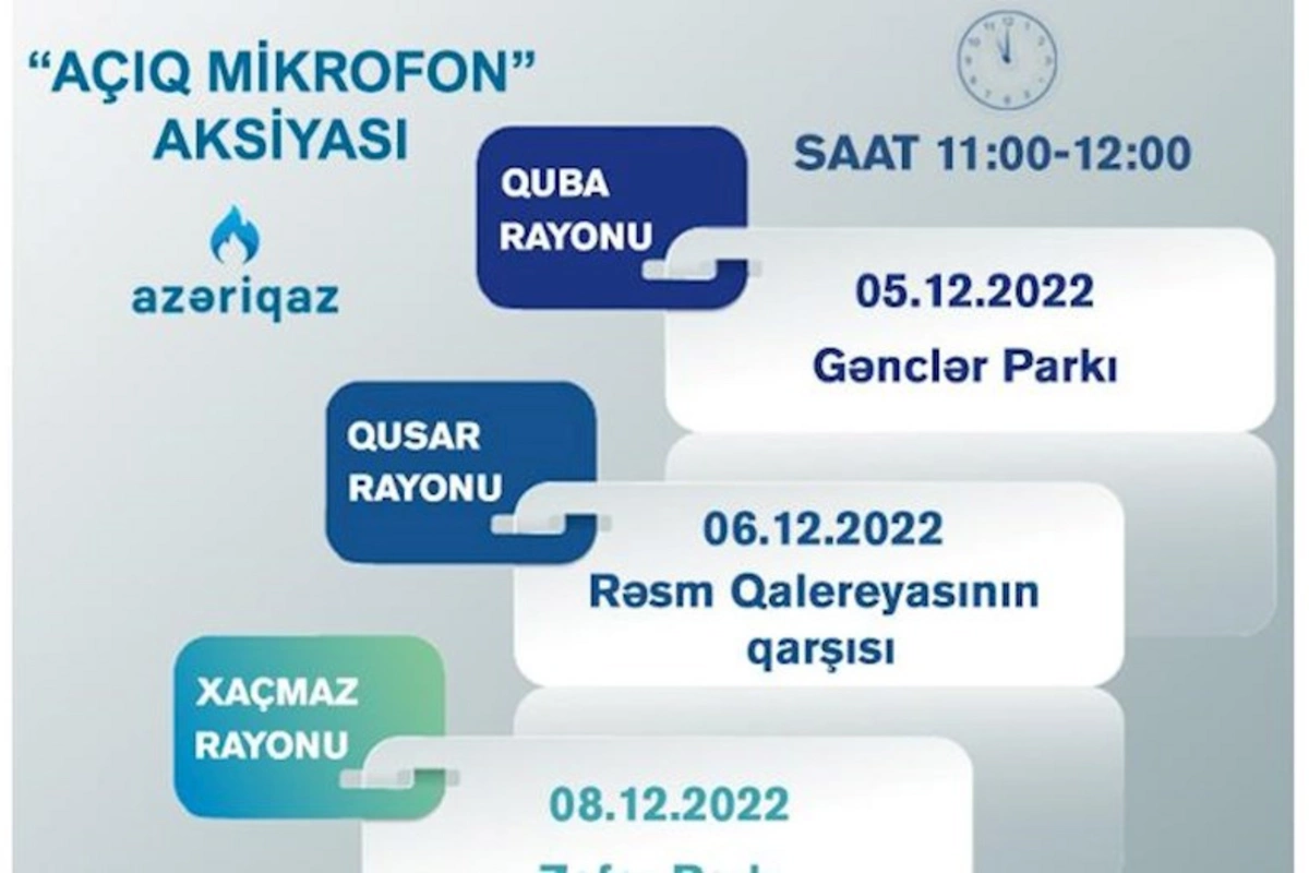 “Azəriqaz” İB-nin “Açıq mikrofon” aksiyaları davam edir