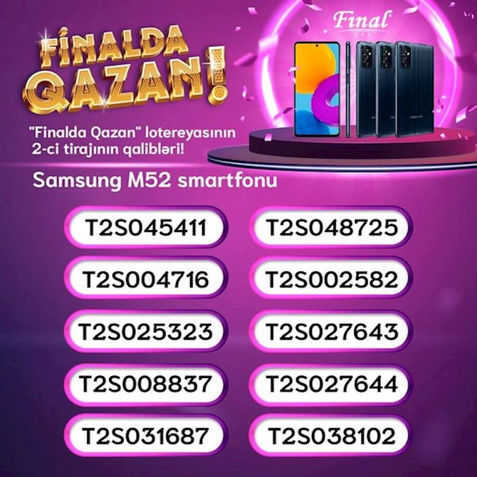 “Final çay iç, Finalda qazan!” lotereyasının ikinci tirajının qalibləri müəyyənləşdi — FOTO