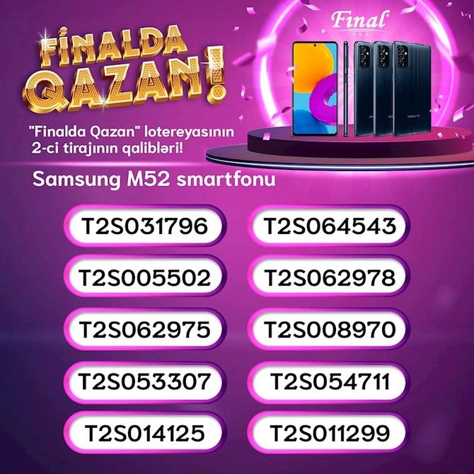 “Final çay iç, Finalda qazan!” lotereyasının ikinci tirajının qalibləri müəyyənləşdi — FOTO