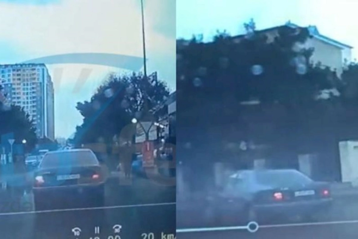 Bakıda qəzaya düşən sürücü özünü itirib ətrafdakı maşınları əzdi — ANBAAN VİDEO