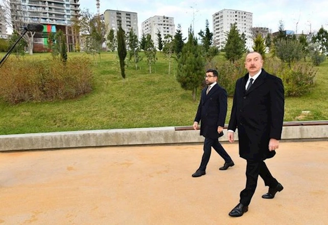 Prezident Mərkəzi Parkın 2-ci hissəsinin açılışına qatıldı — YENİLƏNİB (FOTOLAR)