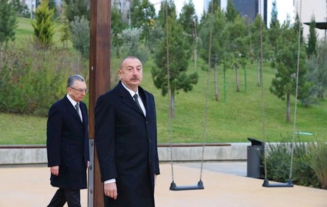 Prezident Mərkəzi Parkın 2-ci hissəsinin açılışına qatıldı — YENİLƏNİB (FOTOLAR)