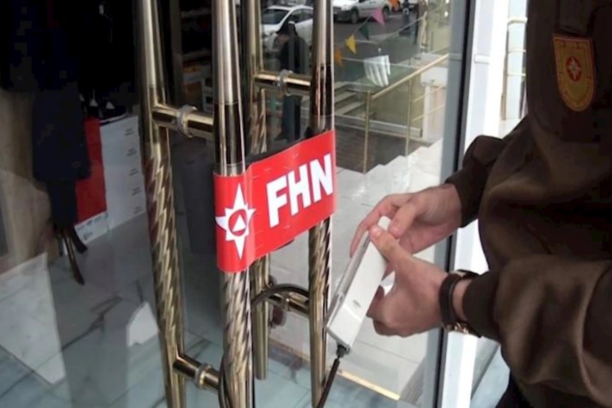 Yanğın təhlükəsinə görə geyim mağazasının fəaliyyəti dayandırıldı