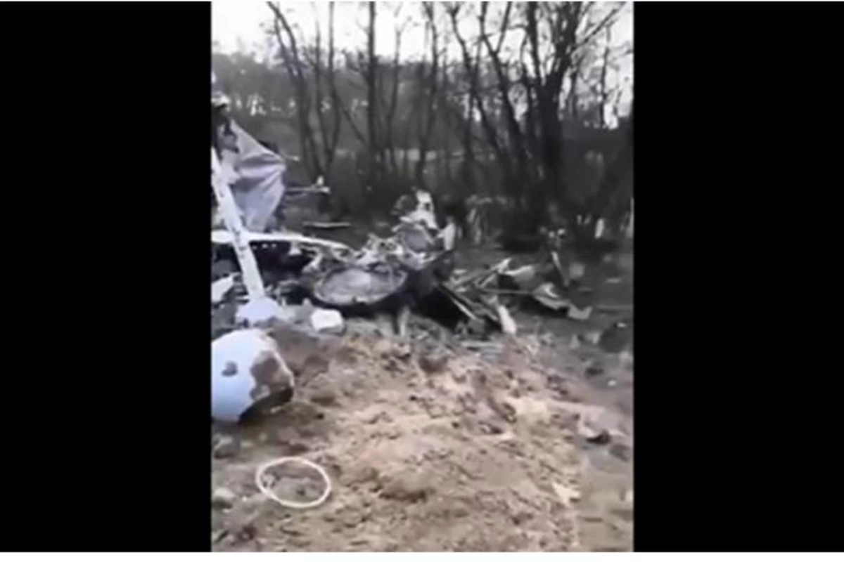 Ukraynada daha bir rus helikopteri vuruldu — VİDEO