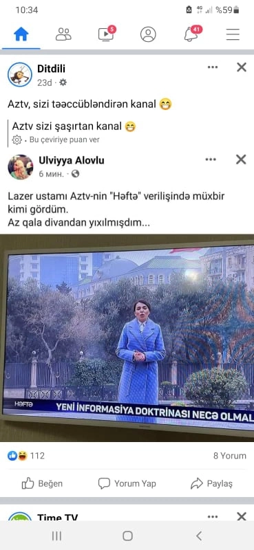 İki aparıcı arasında qalmaqal: “Az qala divandan yıxılmışdım…”