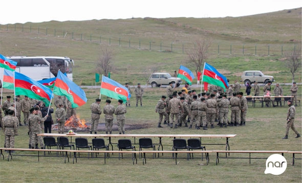 “Nar” Novruz bayramını azad edilmiş ərazilərdə əsgərlərlə qeyd etdi — VİDEO