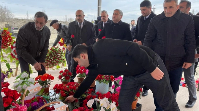 Salyanda Vətən Müharibəsi şəhidinin doğum günü qeyd olundu — FOTOLAR