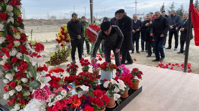 Salyanda Vətən Müharibəsi şəhidinin doğum günü qeyd olundu — FOTOLAR
