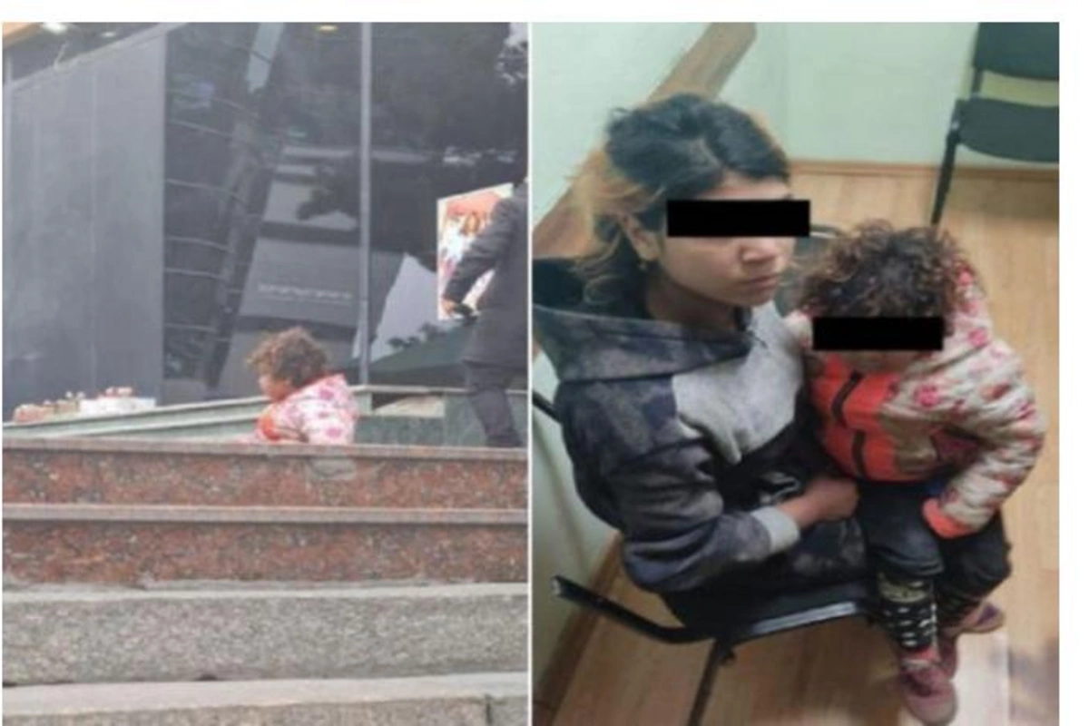 Bakıda qadının körpə bacısını diləndirməsi faktı aşkarlandı