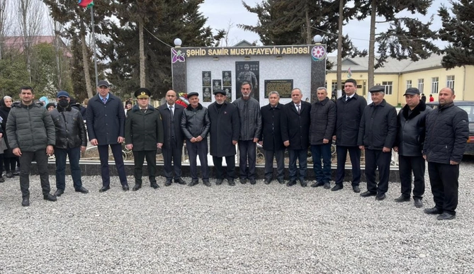Salyanda Vətən Müharibəsi şəhidinin doğum günü qeyd olundu — FOTOLAR