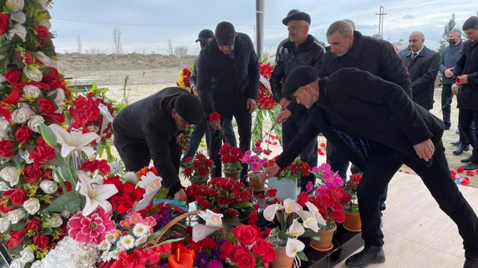 Salyanda Vətən Müharibəsi şəhidinin doğum günü qeyd olundu — FOTOLAR