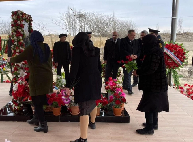Salyanda Vətən Müharibəsi şəhidinin doğum günü qeyd olundu — FOTOLAR