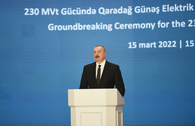 İlham Əliyev Qaradağ Günəş Elektrik Stansiyasının təməlqoyma mərasimində iştirak etdi — YENİLƏNİB İlham Əliyev Qaradağ Günəş Elektrik Stansiyasının təməlqoyma mərasimində iştirak etdi — YENİLƏNİB