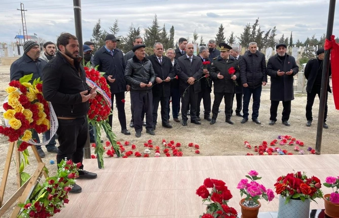 Salyanda Vətən Müharibəsi şəhidinin doğum günü qeyd olundu — FOTOLAR