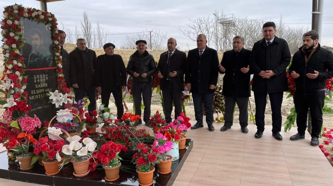 Salyanda Vətən Müharibəsi şəhidinin doğum günü qeyd olundu — FOTOLAR