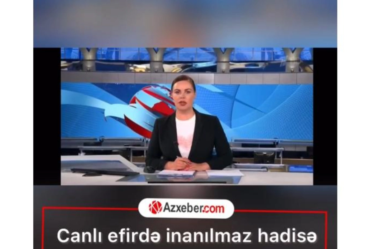 Rusiyanın dövlət televiziyasının canlı yayımında inanılmaz hadisə — VİDEO