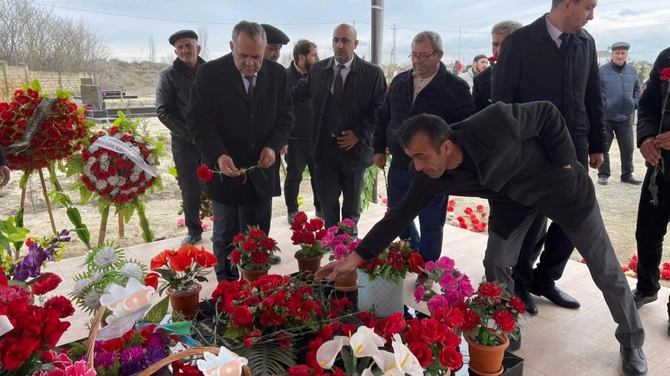 Salyanda Vətən Müharibəsi şəhidinin doğum günü qeyd olundu — FOTOLAR