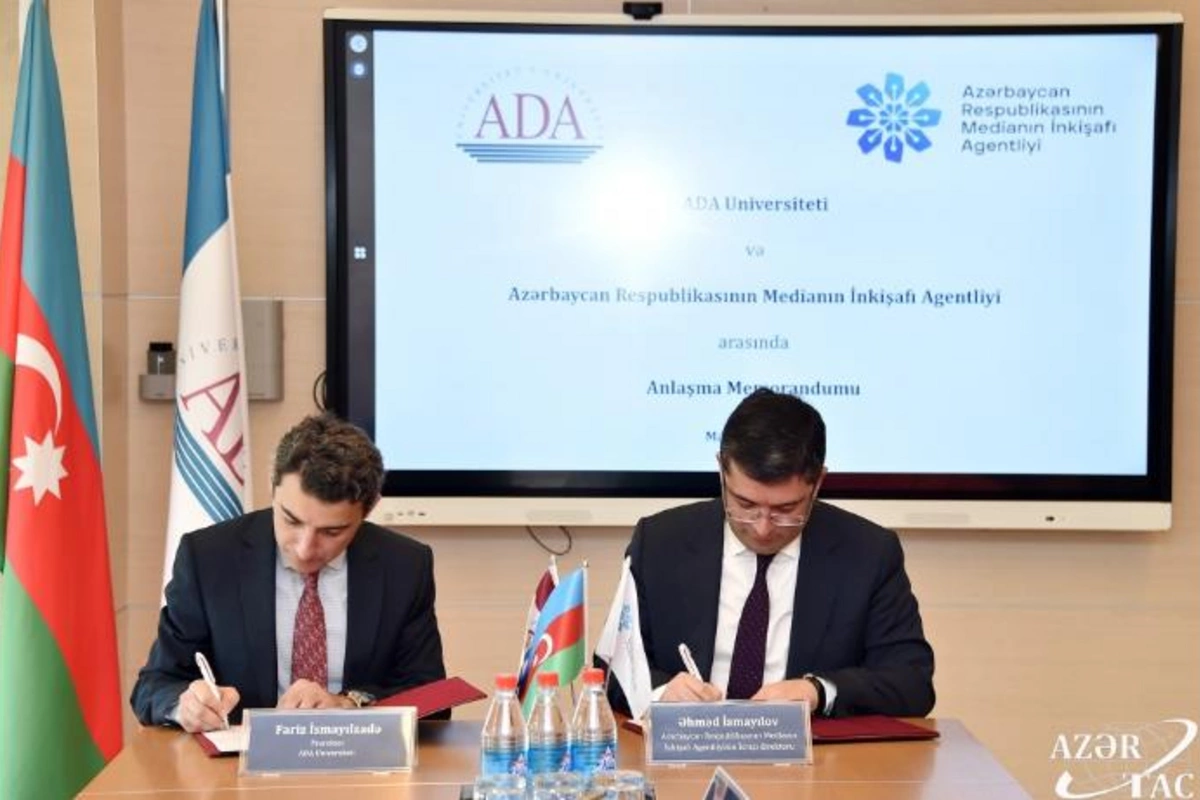 MEDİA ilə ADA Universiteti arasında əməkdaşlıq memorandumu imzalandı — FOTOLAR