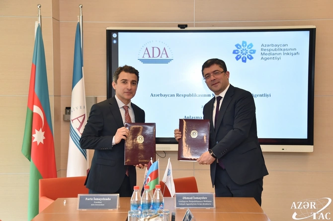 MEDİA ilə ADA Universiteti arasında əməkdaşlıq memorandumu imzalandı — FOTOLAR