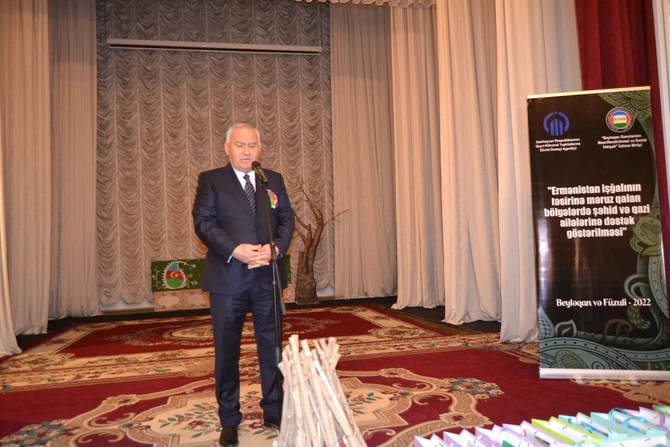 Füzulidə şəhid övladları üçün bayram münasibətilə tədbir keçirildi — FOTOLAR
