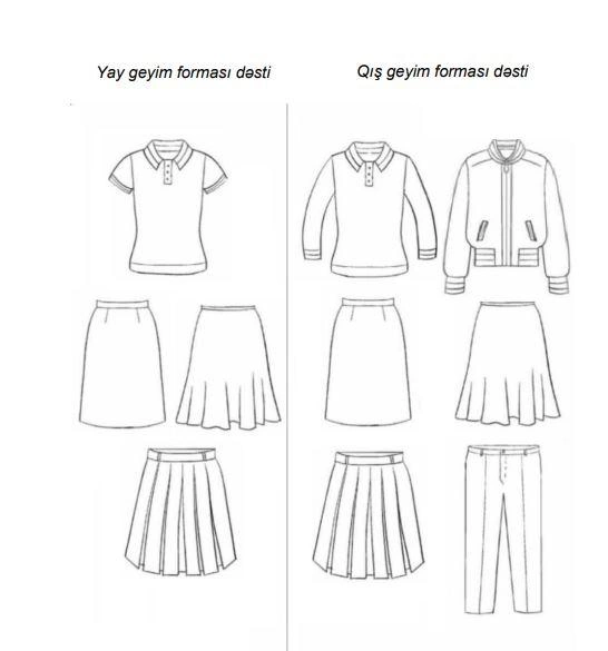 Azərbaycanda şagirdlərin geyim formalarının təsvirləri təsdiqləndi — FOTOLAR Azərbaycanda şagirdlərin geyim formalarının təsvirləri təsdiqləndi — FOTOLAR