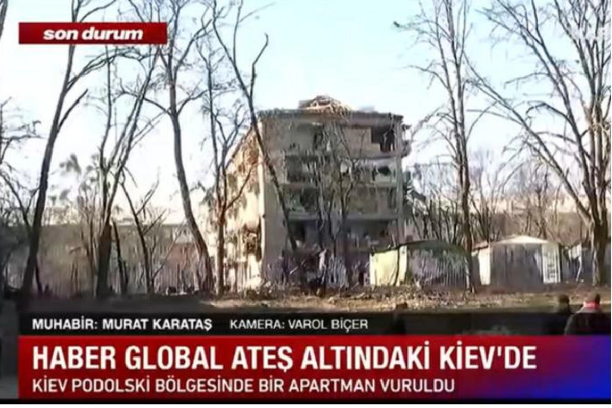 “Haber Global” komandası atəş altındakı Kiyevdə — VİDEO