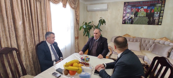 Abşeronda şəhid ailələri Novruz bayramı günlərində ziyarət edildi — FOTOLAR