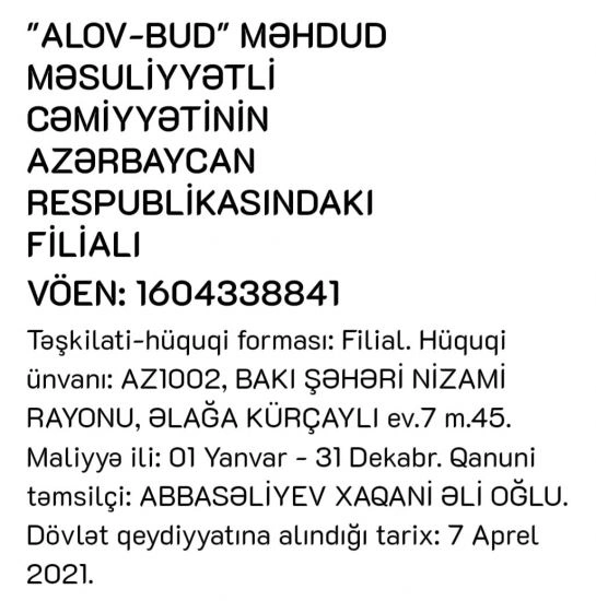 İcra başçısı daha bir şirkət açdı — SƏNƏD