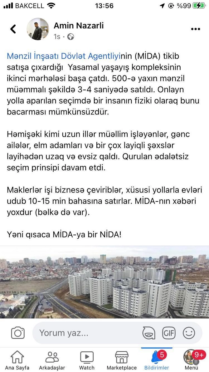 Azərbaycanda müəmmalı rekord: MİDA 5 saniyəyə 500 mənzil satdı — Vətəndaşlardan böyük NARAZILIQ