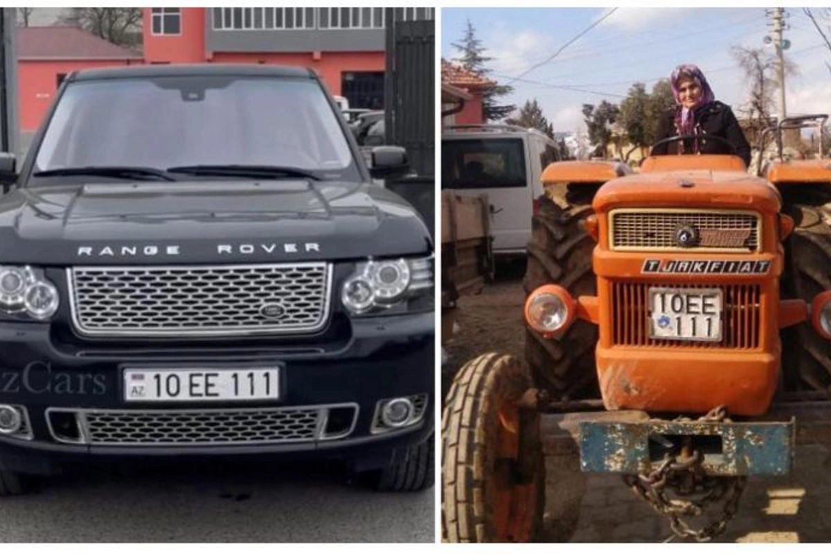 Azərbaycan nömrəli avtomobil qaydaları pozdu, cərimə traktor sürücüsü qadına yazıldı — FOTOLAR