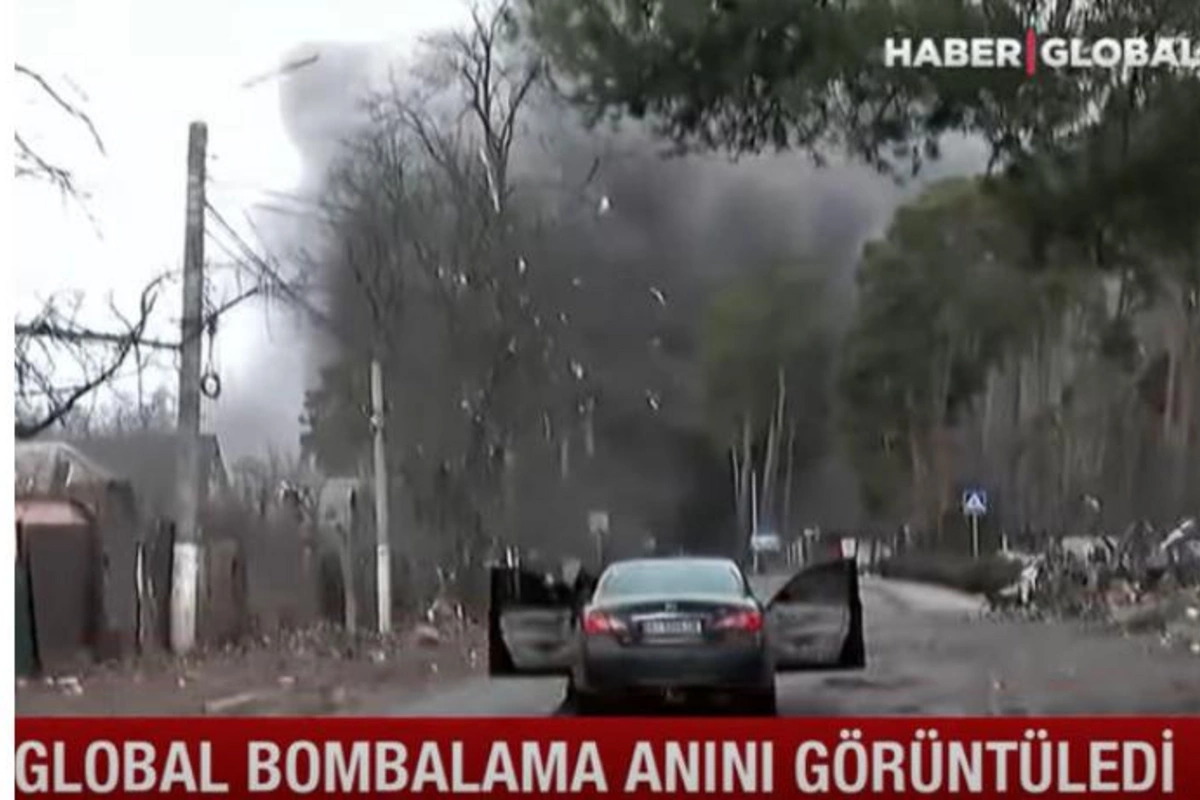 Ukraynada “Haber Global”ın əməkdaşlarının yanına raket düşdü — ANBAAN VİDEO