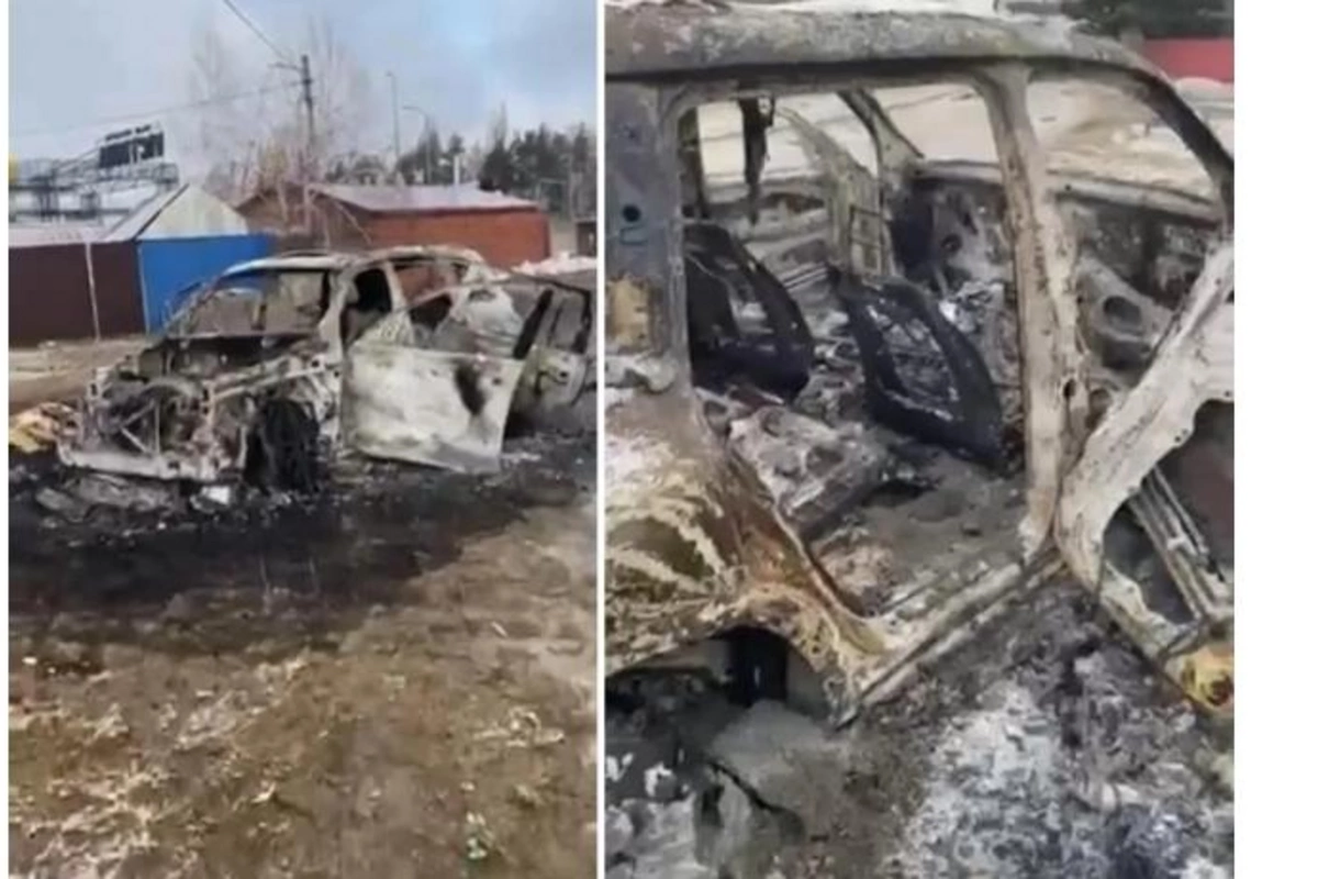 Kiyevdə mülki avtomobil partladıldı: 2 ölü, 4 yaralı var