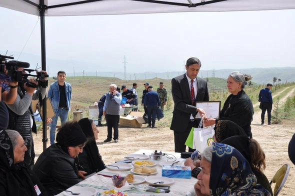 Zəngilanda 44 şəhid anası ağac əkdi — FOTOLAR