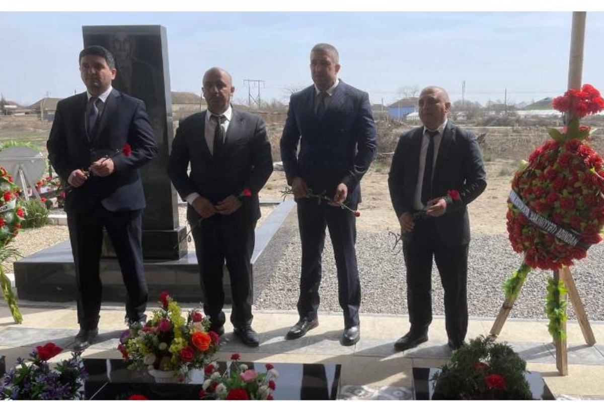 Salyanda Vətən Müharibəsi şəhidinin xatirəsi anıldı — FOTOLAR