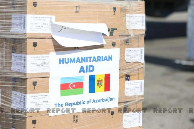Azərbaycan ukraynalı qaçqınlar üçün növbəti dəfə humanitar yardım göndərdi — FOTOLAR