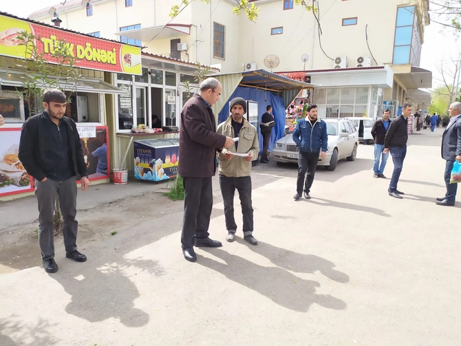 Saatlıda “COVİD-19”la bağlı maarifləndirmə tədbirləri keçirildi — FOTOLAR