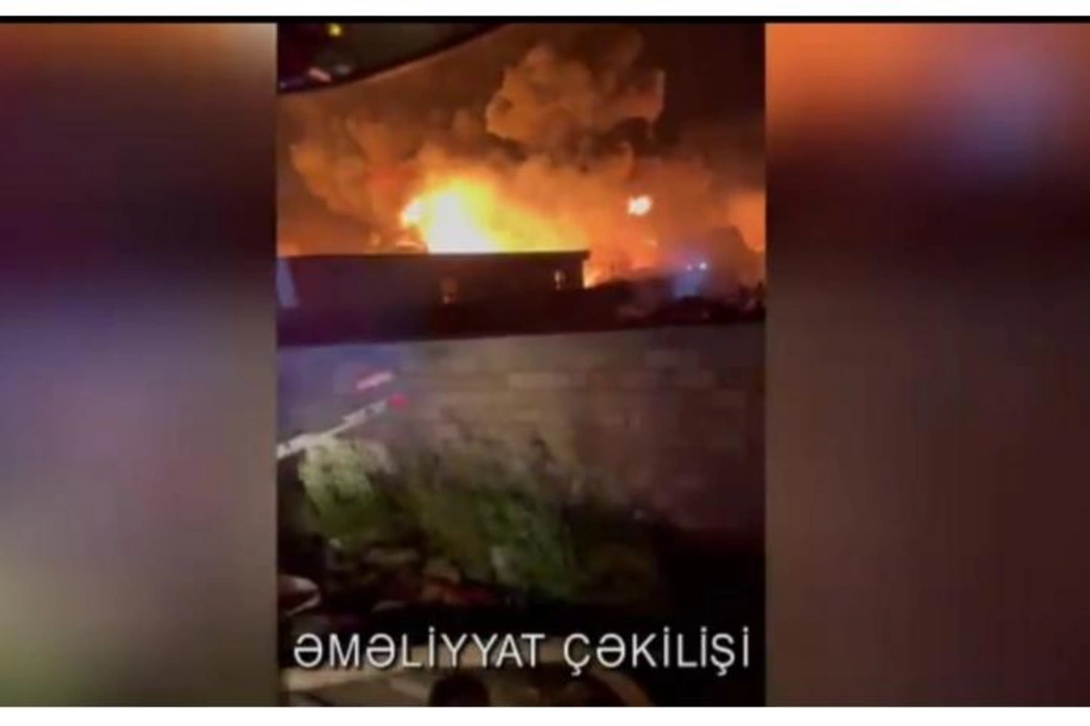 “Azərsun Sənaye Parkı”nda yanğın geniş ərazini əhatə edir — YENİ VİDEO
