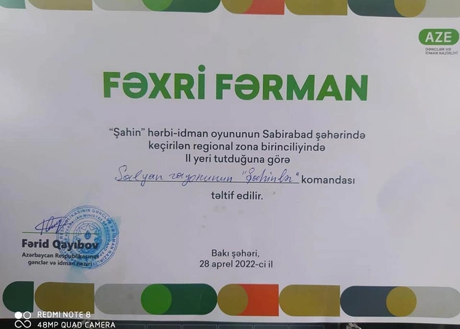 Salyan komandası regional zona birinciliyində II yeri tutdu — FOTOLAR Salyan komandası regional zona birinciliyində II yeri tutdu — FOTOLAR