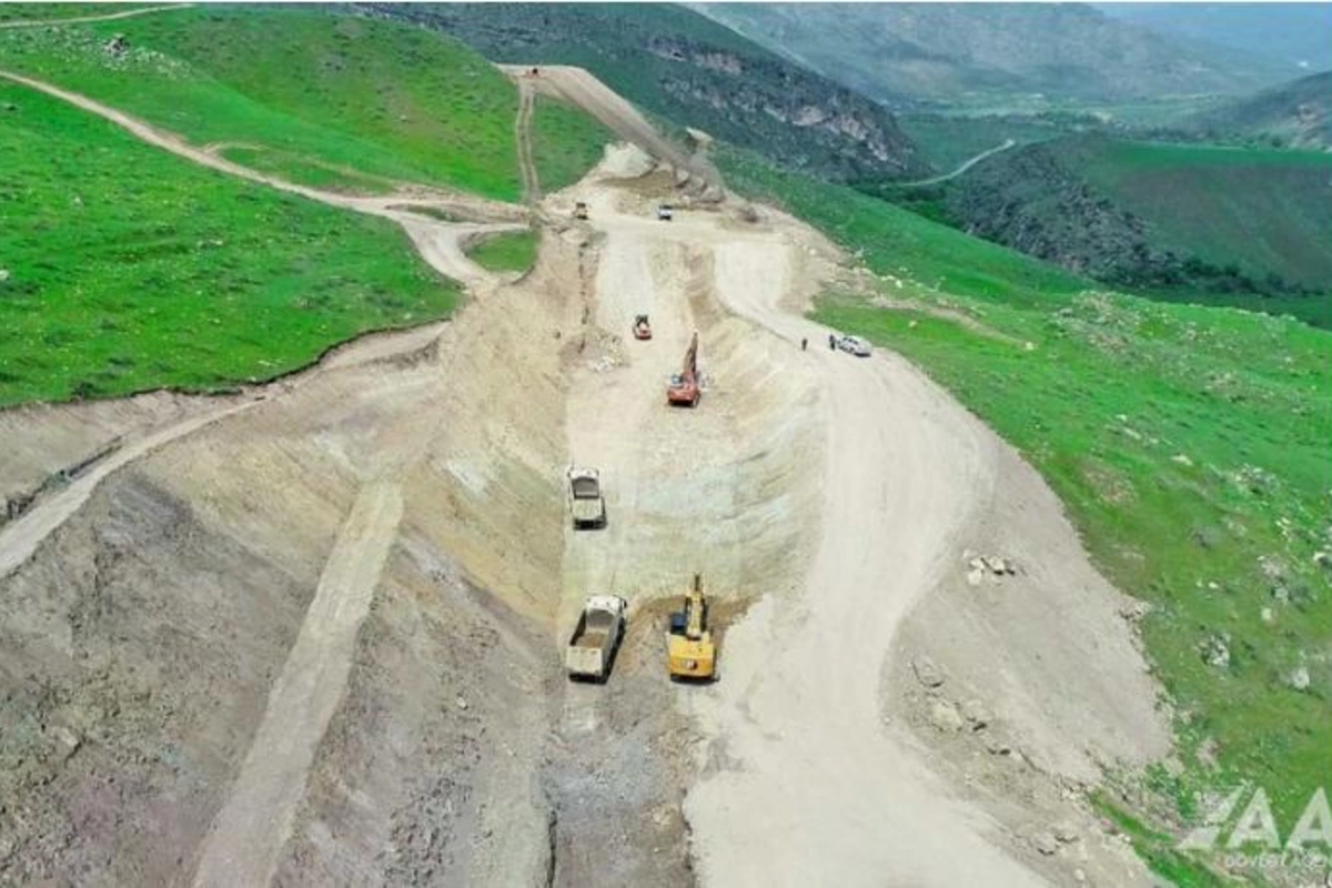 Qubadlı-Eyvazlı avtomobil yolunun tikintisi davam etdirilir — FOTOLAR