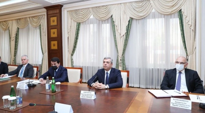 Samir Nuriyev Fransa şirkətlərinin nümayəndələri ilə görüşdü — FOTO