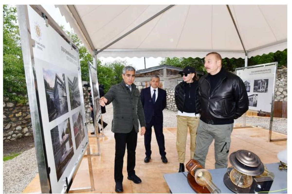 Prezident və birinci xanım “Shusha Boutique Hotel”in yerləşəcəyi ərazidə olublar — FOTOLAR