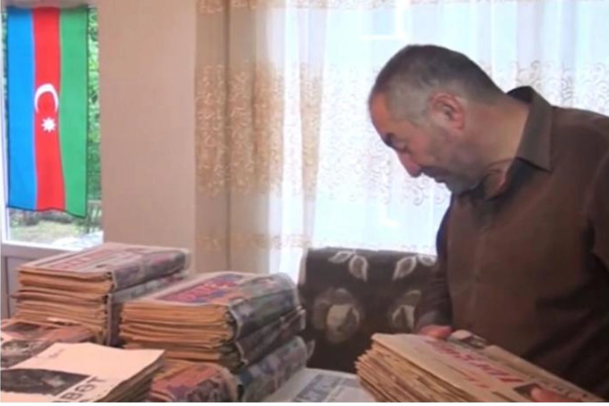 Qax sakininin maraqlı hobbisi: 28 ildir qəzet alıb yığır — VİDEO