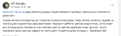 YAP-çı deputat Aqil Məmmədovun işsiz oğlu müxalifətçi imiş — FOTOFAKT (İDDİA)